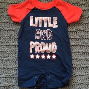 Little and proud short sleeve and shorts romper